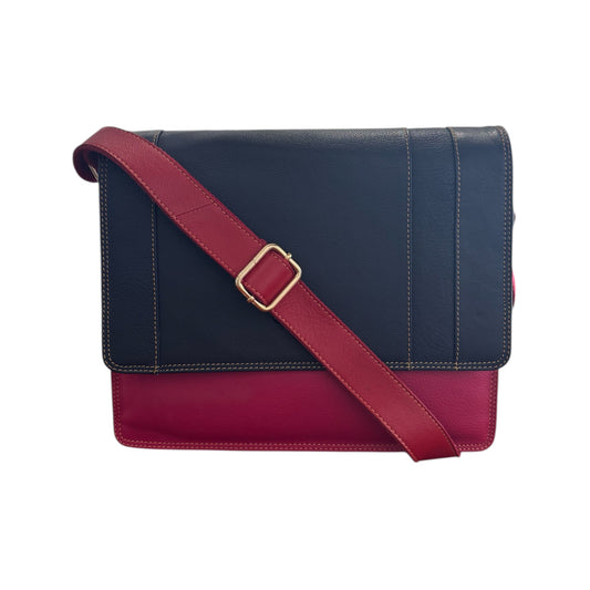 Second Nature Leather Satchel - multi