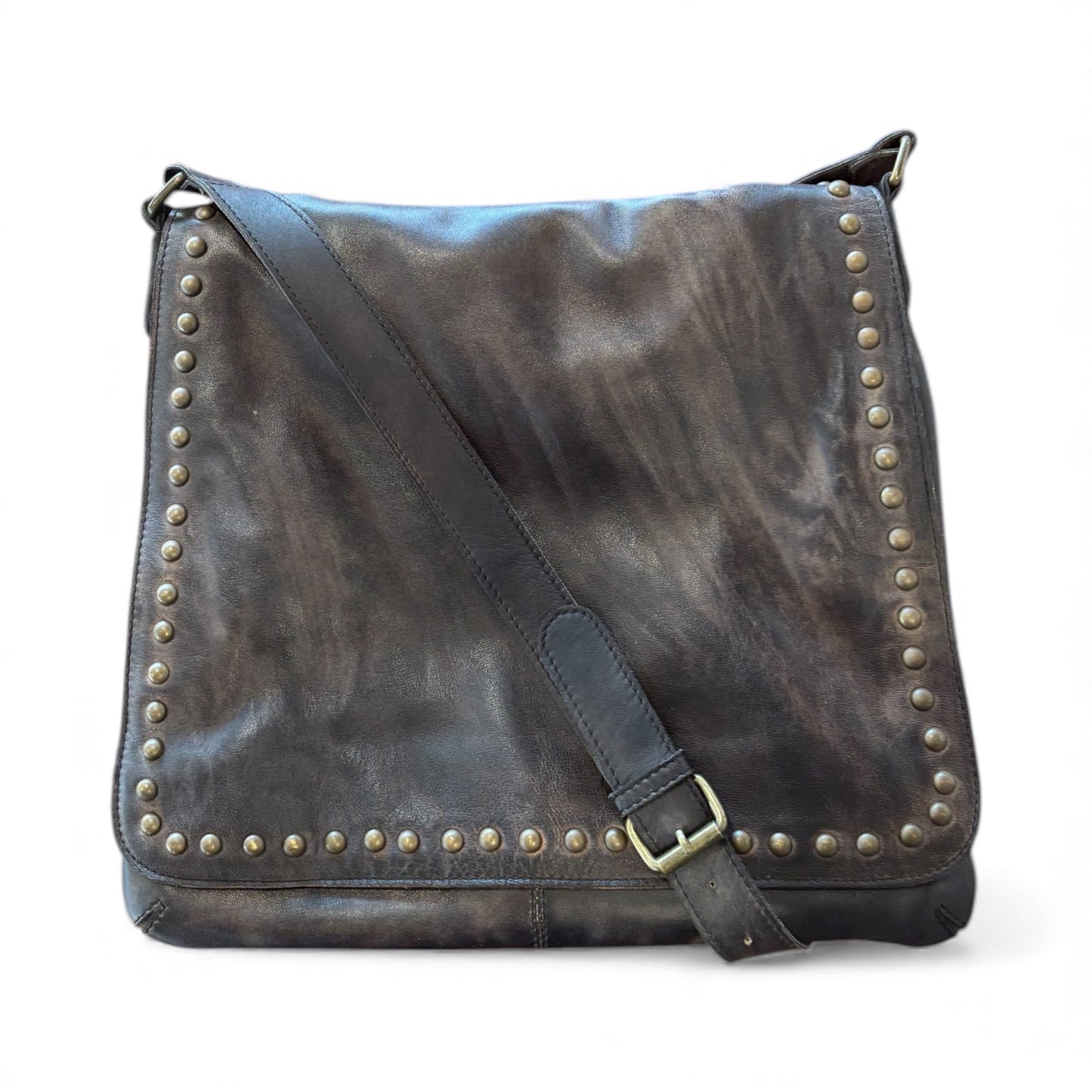 Campbell & Co Stressed Leather Crossbody Bag